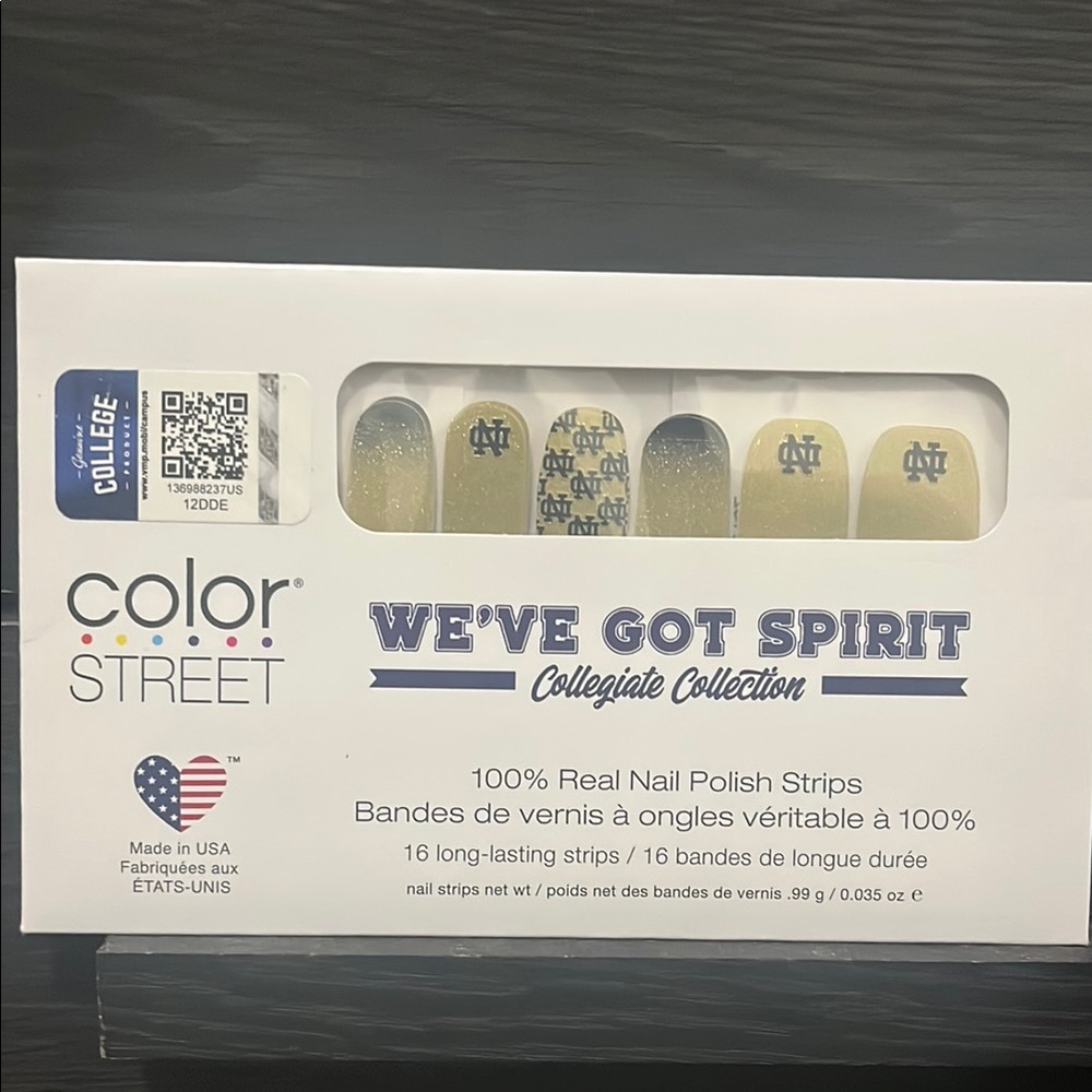 Color Street We've Got Spirit Nail Strips - Gold and Blue